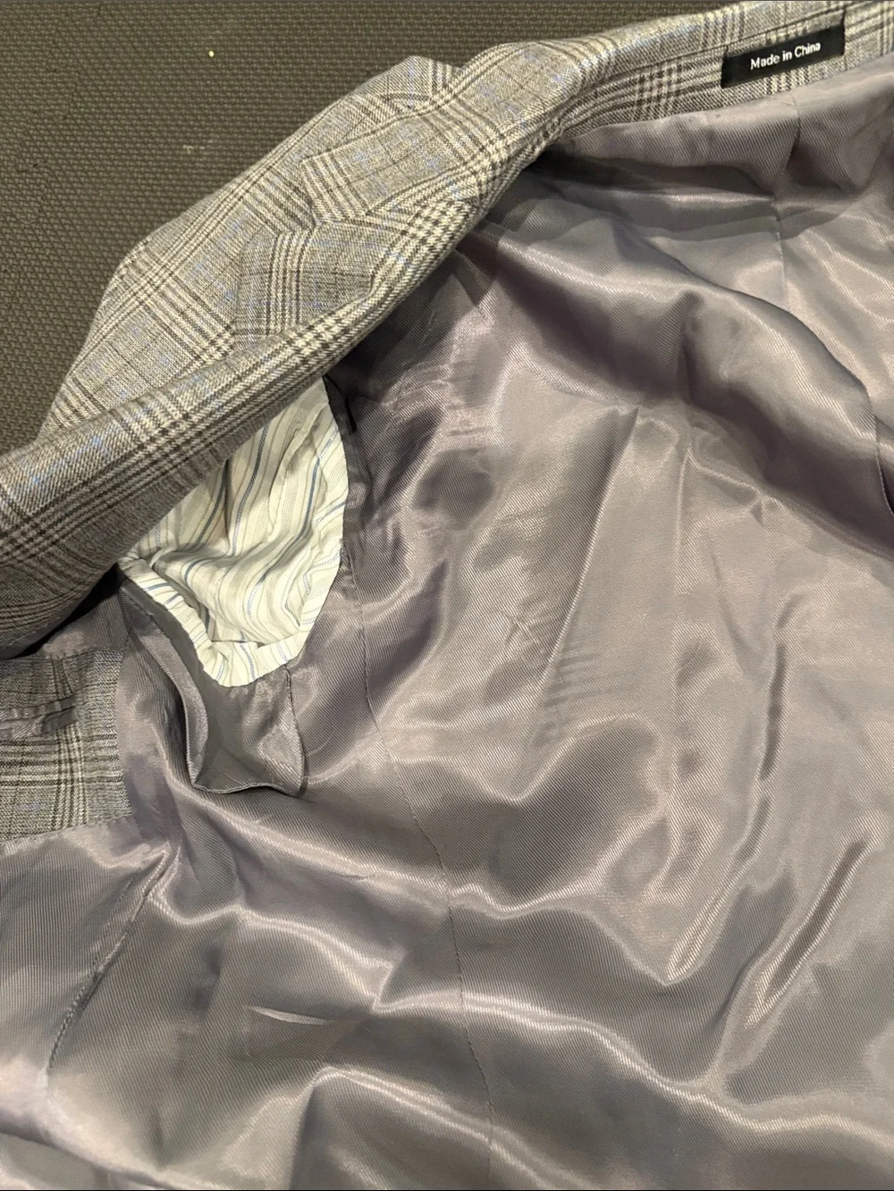 Pronto Uomo Light Gray Plaid Sport Coat